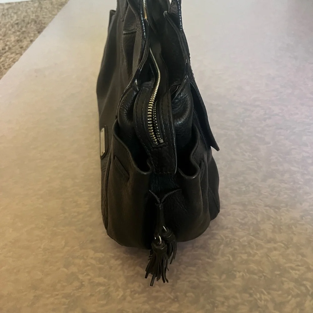Cole Haan Black Leather Shoulder Bag - Picture 3 of 5